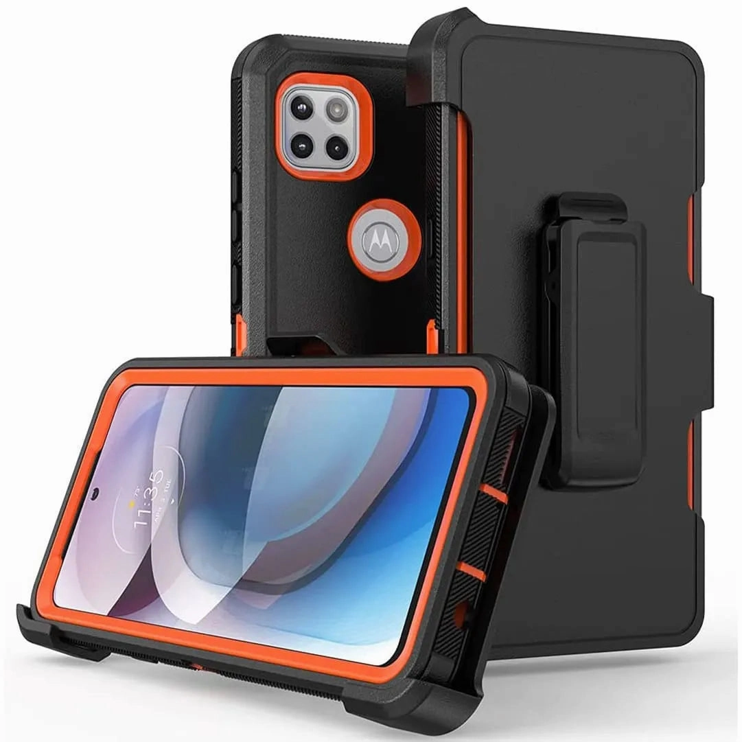 easy installation Clear Pattern Motorola Moto One 5G Ace Defender Case