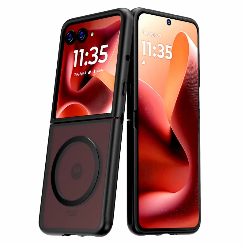 Creative Pattern Subtle Touch Motorola Razr 60 Ultra (2025) Hybrid Shockproof Clear Slim Acrylic Case Cover Flexible Hinge Rib with MagSafe