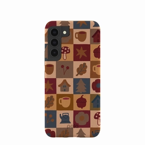 London Fog Rustic Grid Samsung Galaxy S22 Case Daily Carry Flexible Surface Texture
