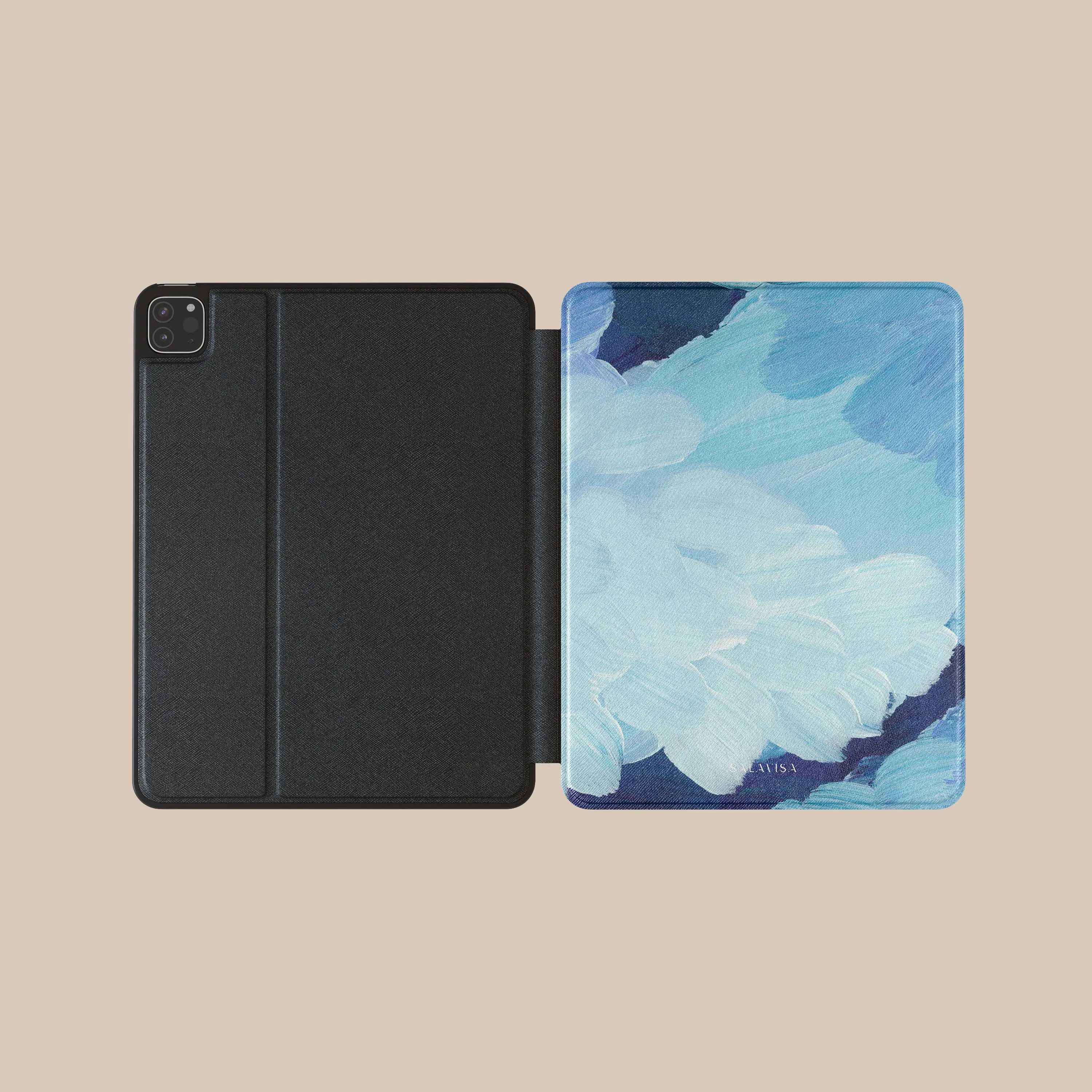 detachable cover pad case Ocean Blue Paint iPad Case