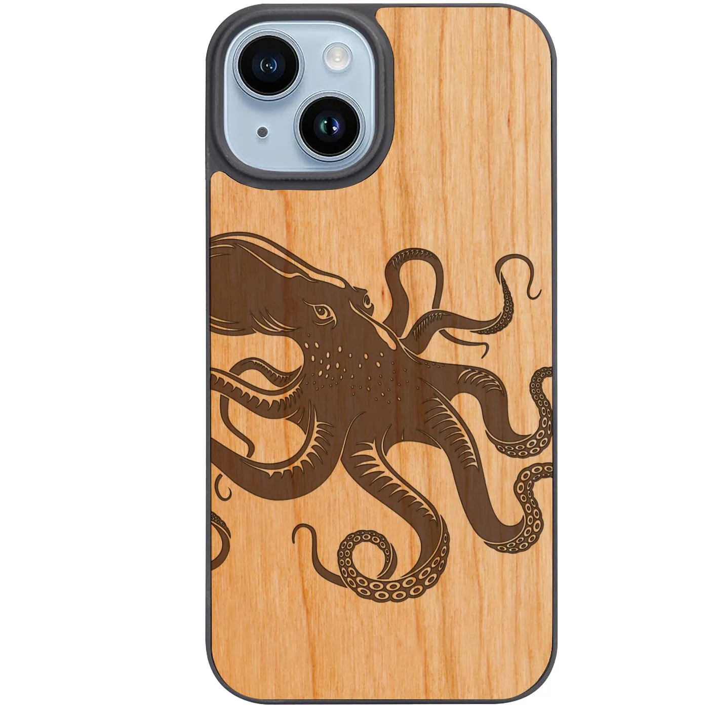 Octopus - Engraved Phone Case premium design Clear Pattern