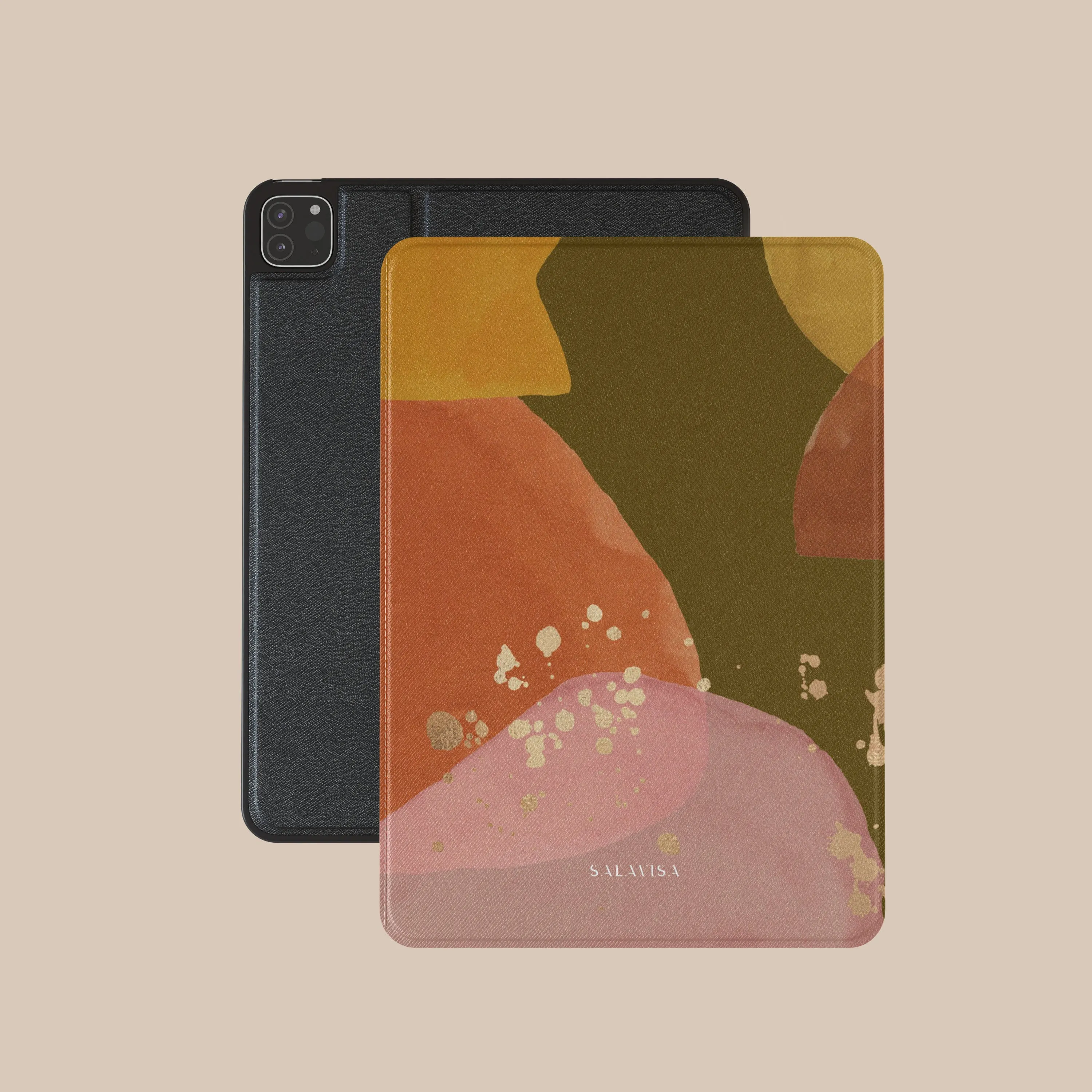 ultra light folio Olive Zen Watercolor iPad Case