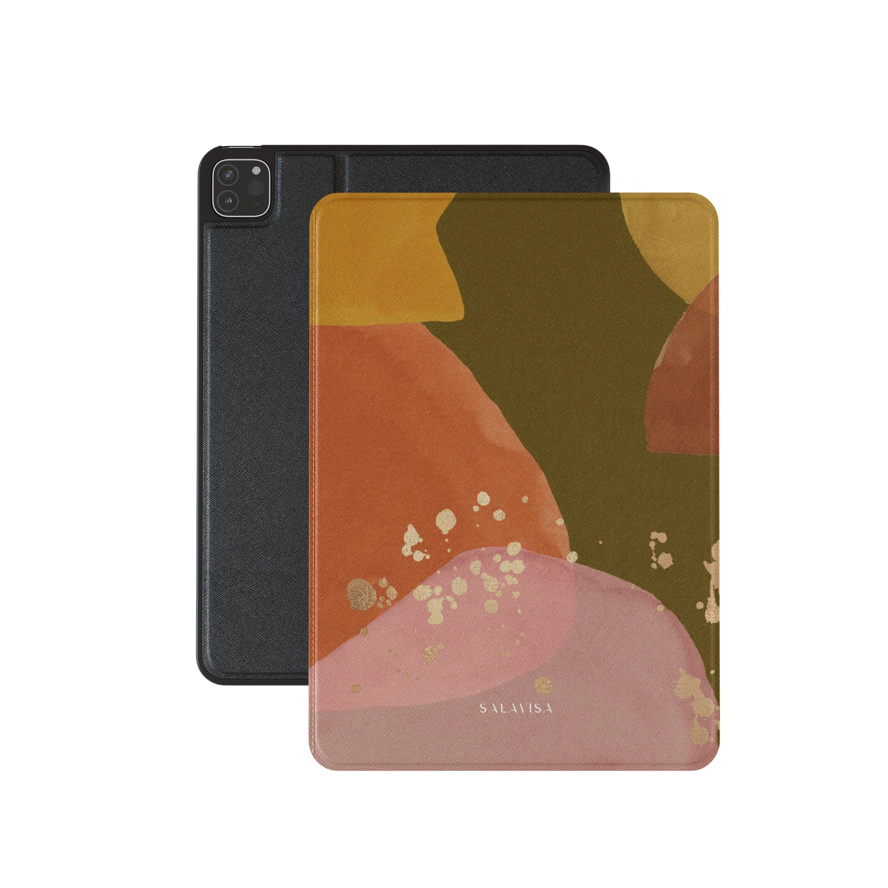 Olive Zen Watercolor iPad Case daily carry slim cover