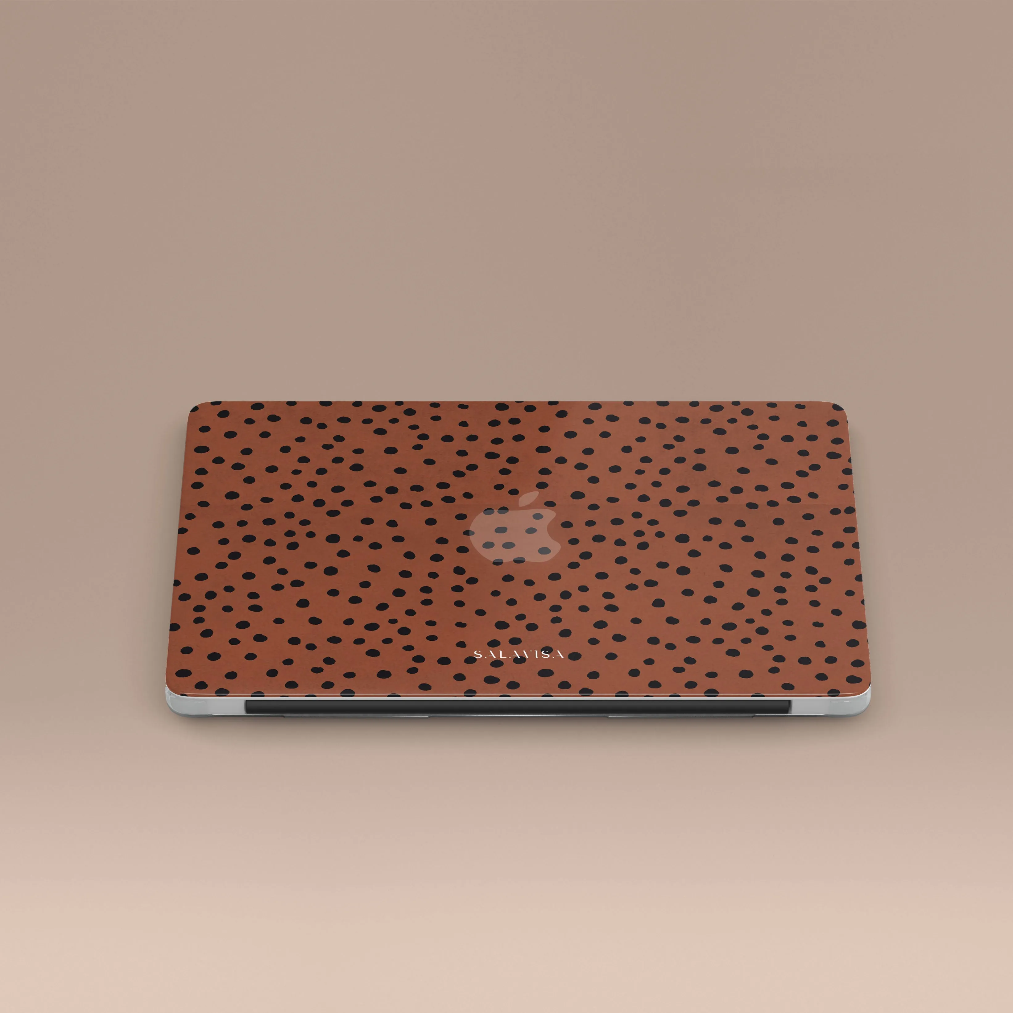Minimal Edge Rugged Pattern Design Orange Polka Dots MacBook Case
