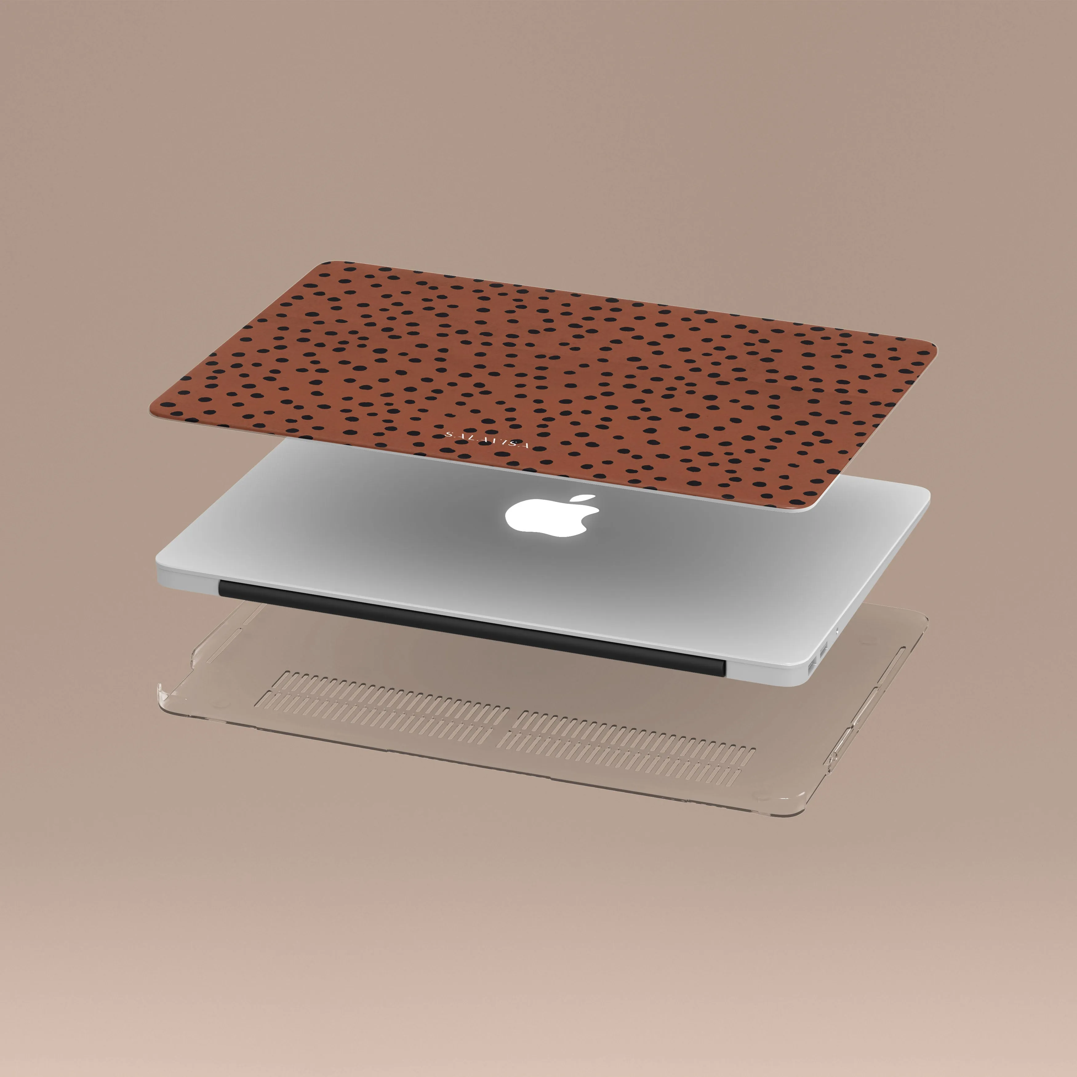 Orange Polka Dots MacBook Case Smooth Form