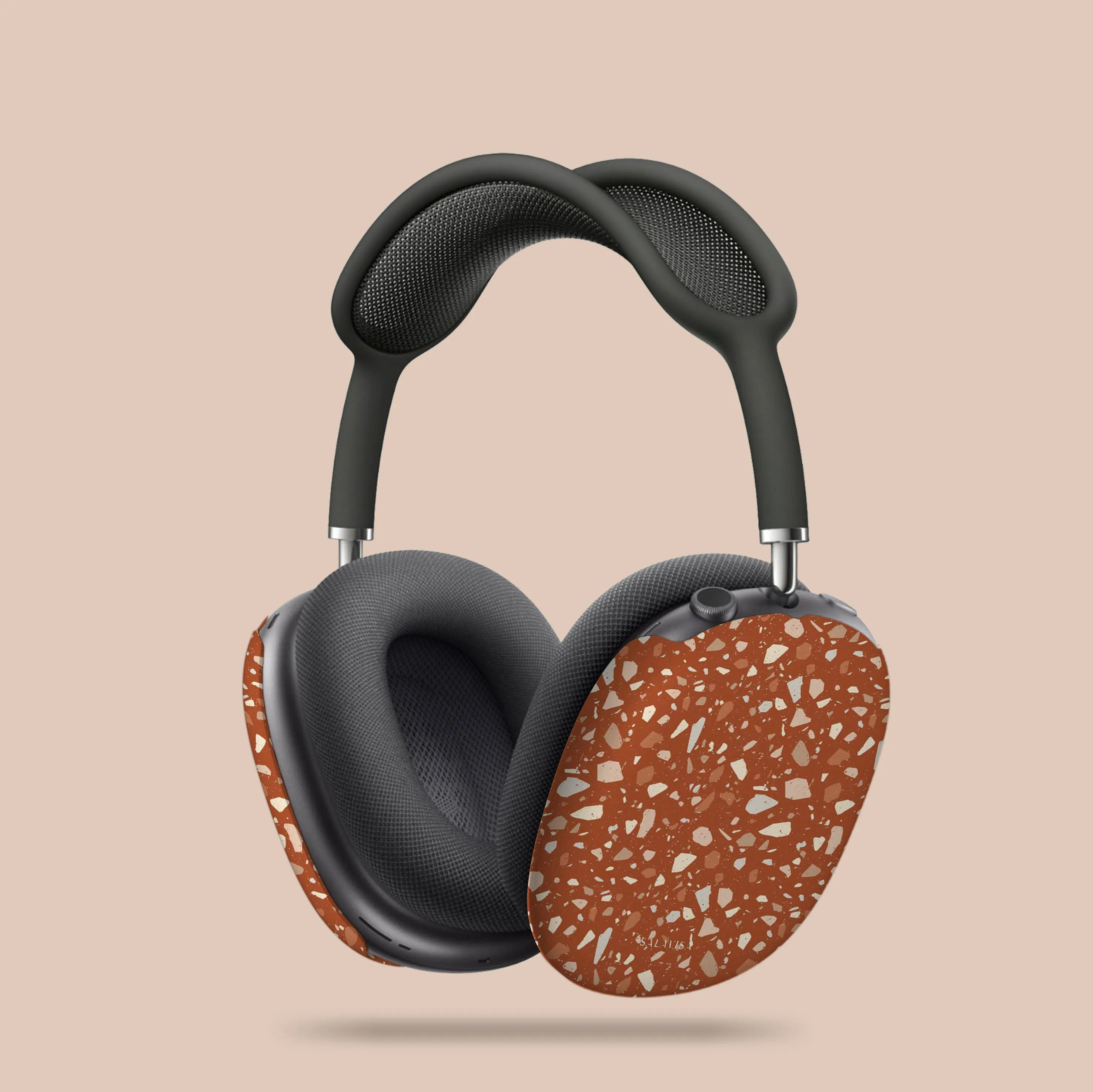 Orange Terrazzo AirPods Max Case soft flexible commuter travel cover