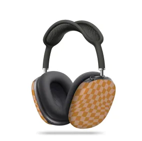 portable pastel neon silicone protector Orange Wave Checkered AirPods Max Case