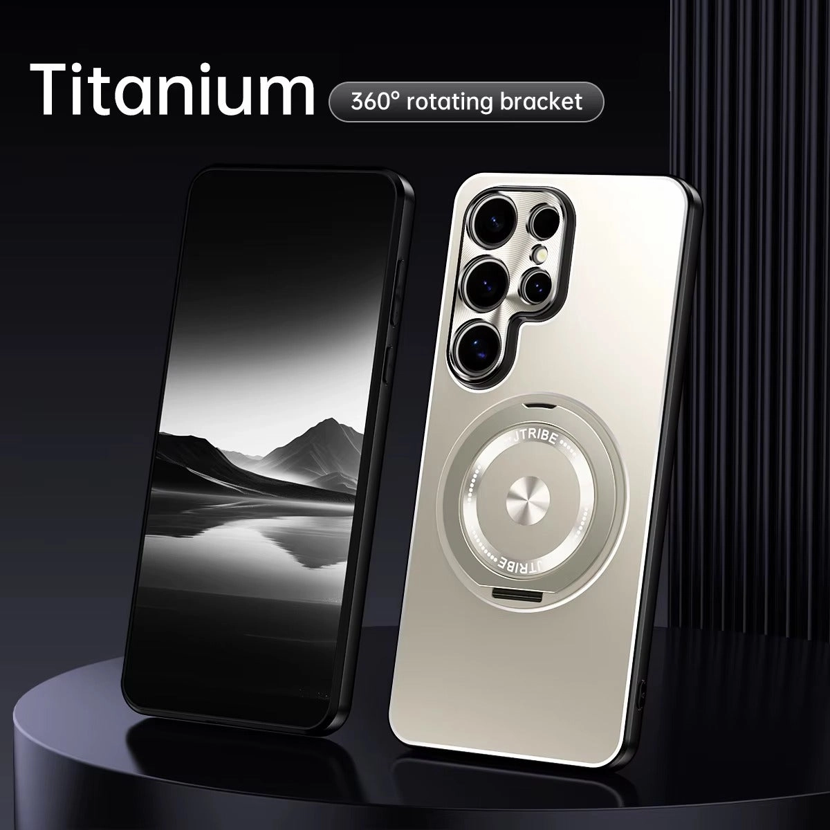 Protective Layer Minimal Aesthetic Orbit Ring Stand Lock Case