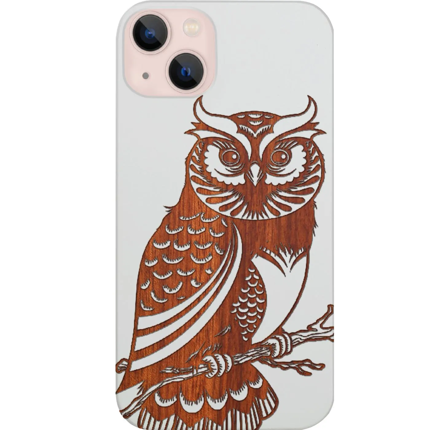 Creative Form Scratch Block Owl 2 - Engraved Phone Case