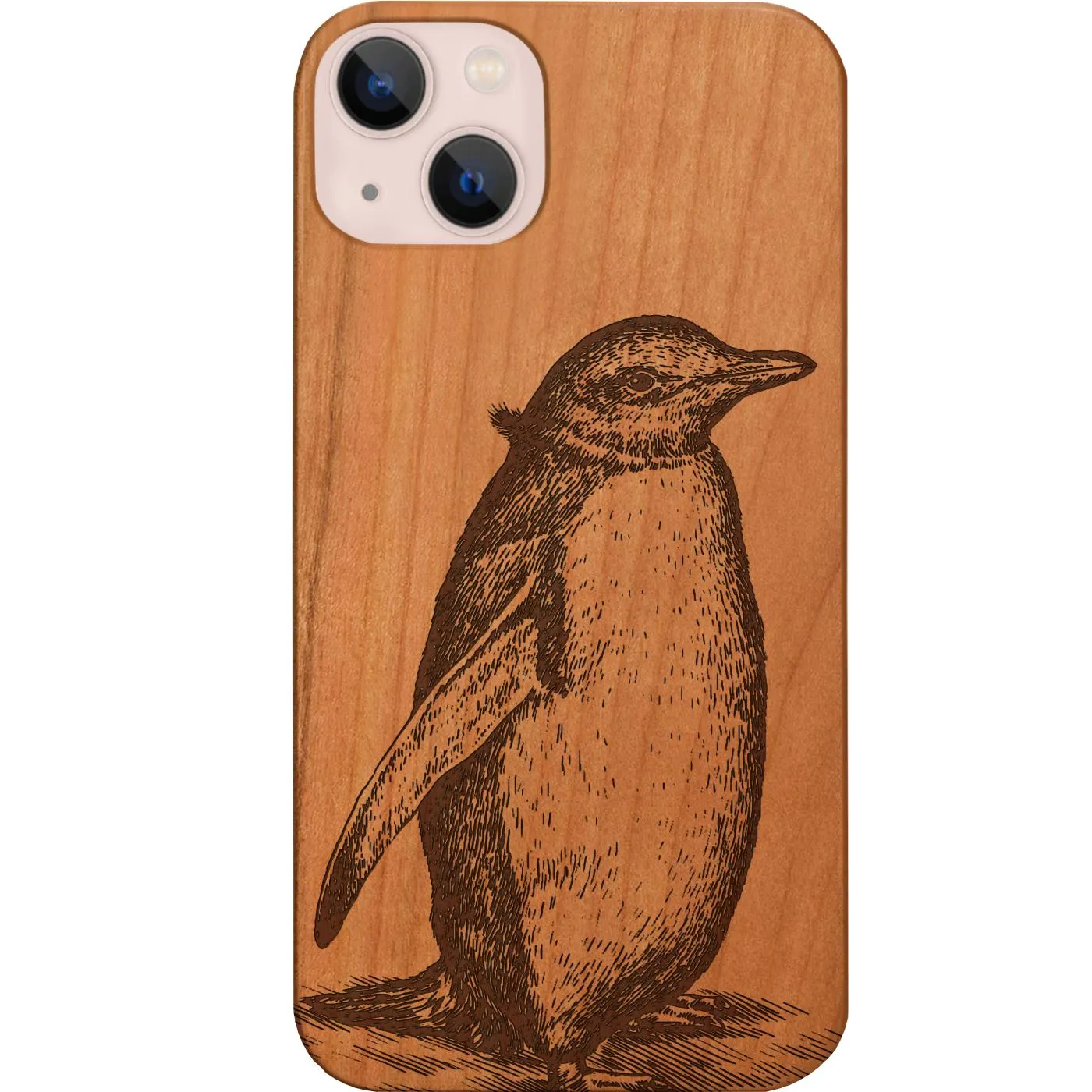 Enhanced grip Lightweight Grip Penguin - Engraved Phone Case