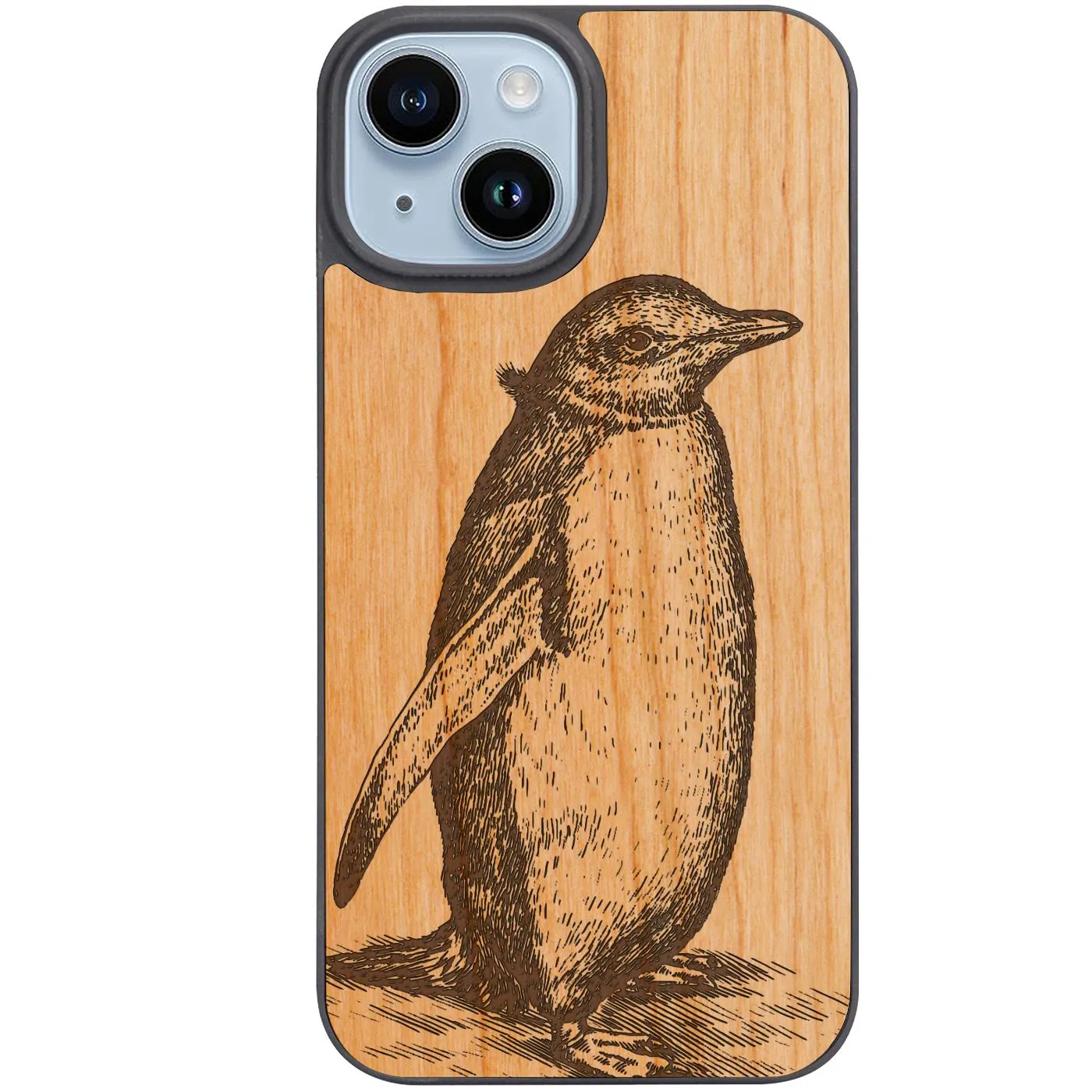 Penguin - Engraved Phone Case Stylish Finish Elegant Surface
