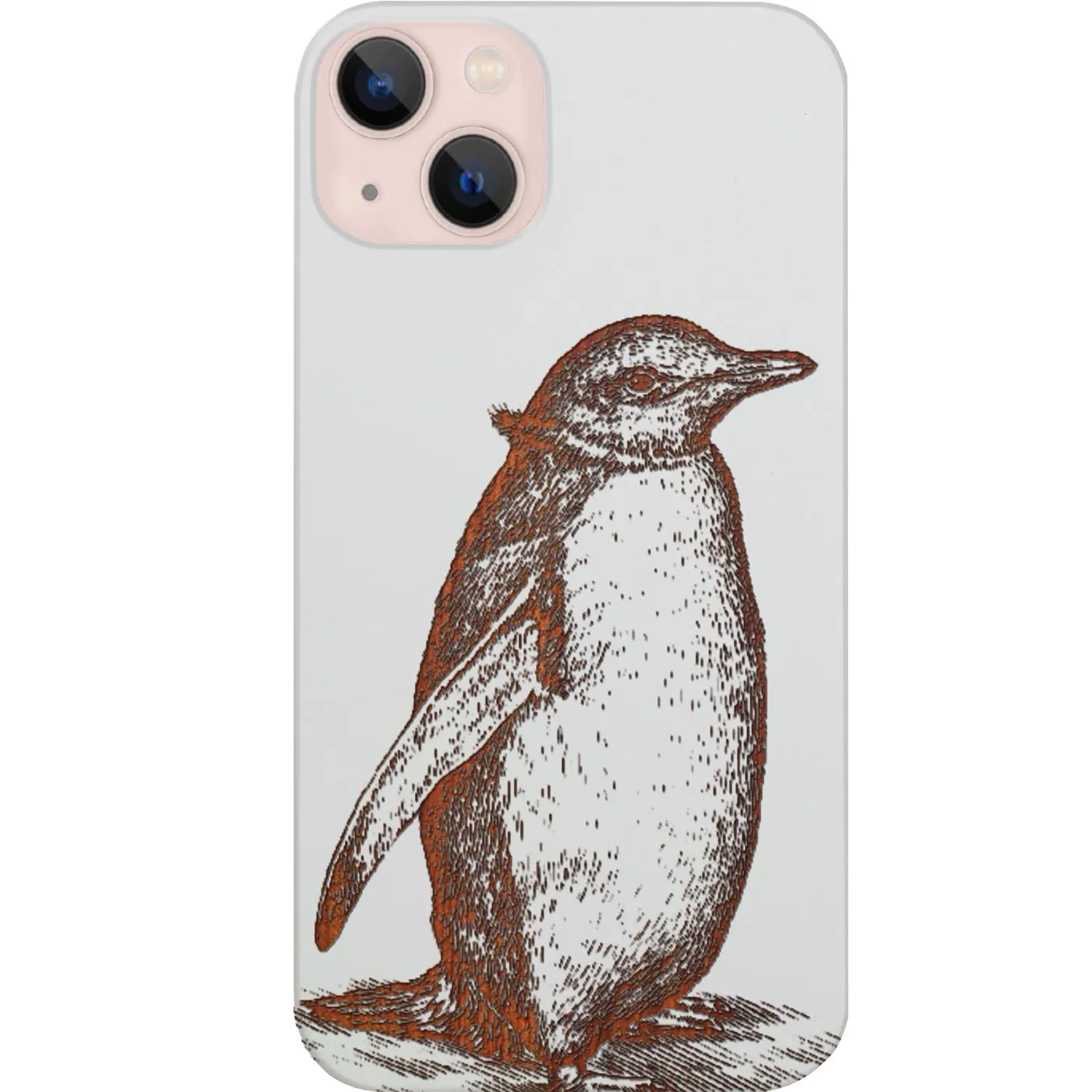 Matte Surface Design Pocket Friendly Penguin - Engraved Phone Case