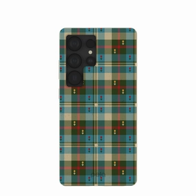 Rugged Build Texture Stylish frame London Fog Plaid Picnic Samsung Galaxy S25 Ultra Case