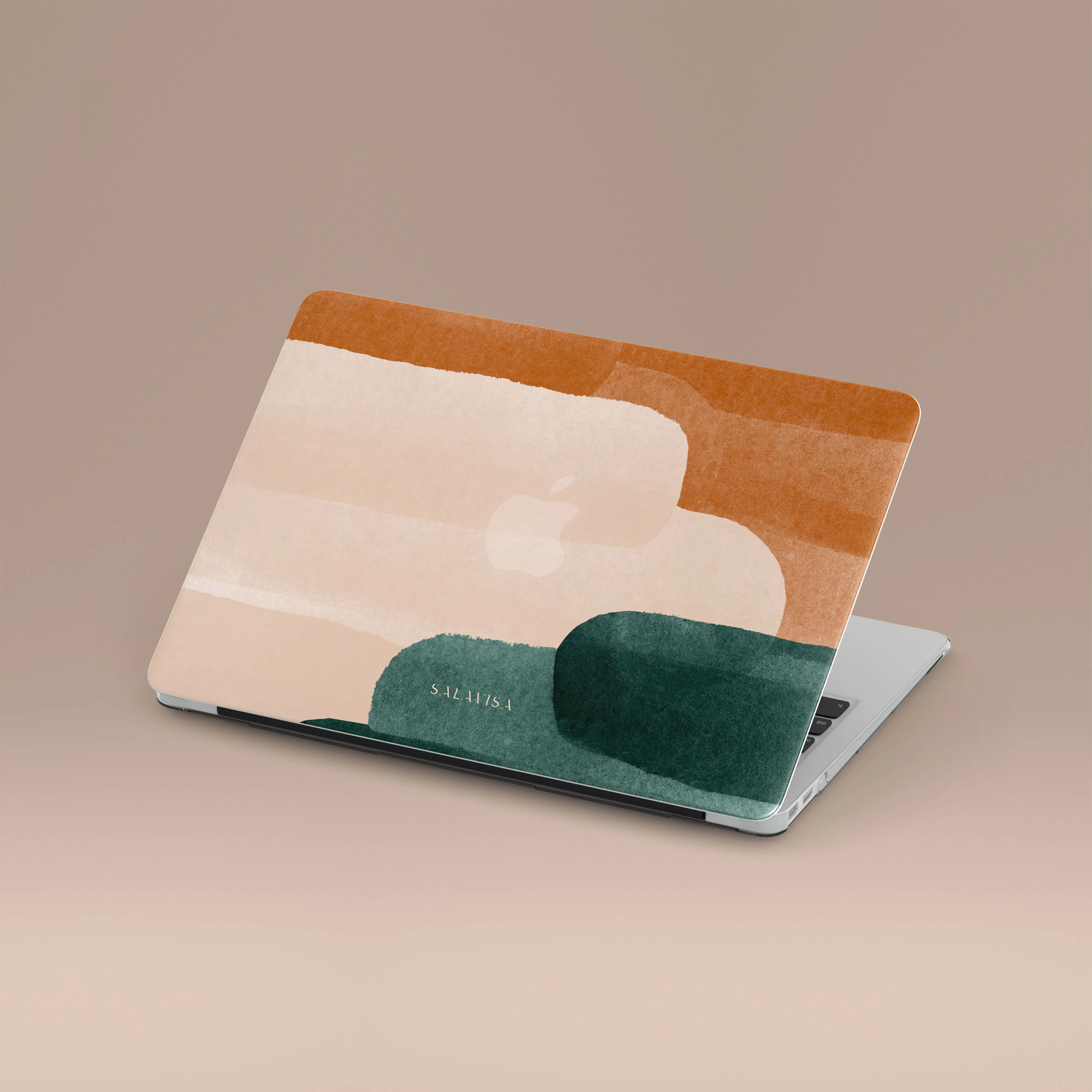 Shock shield Pink & Forest Green Luxe MacBook Case