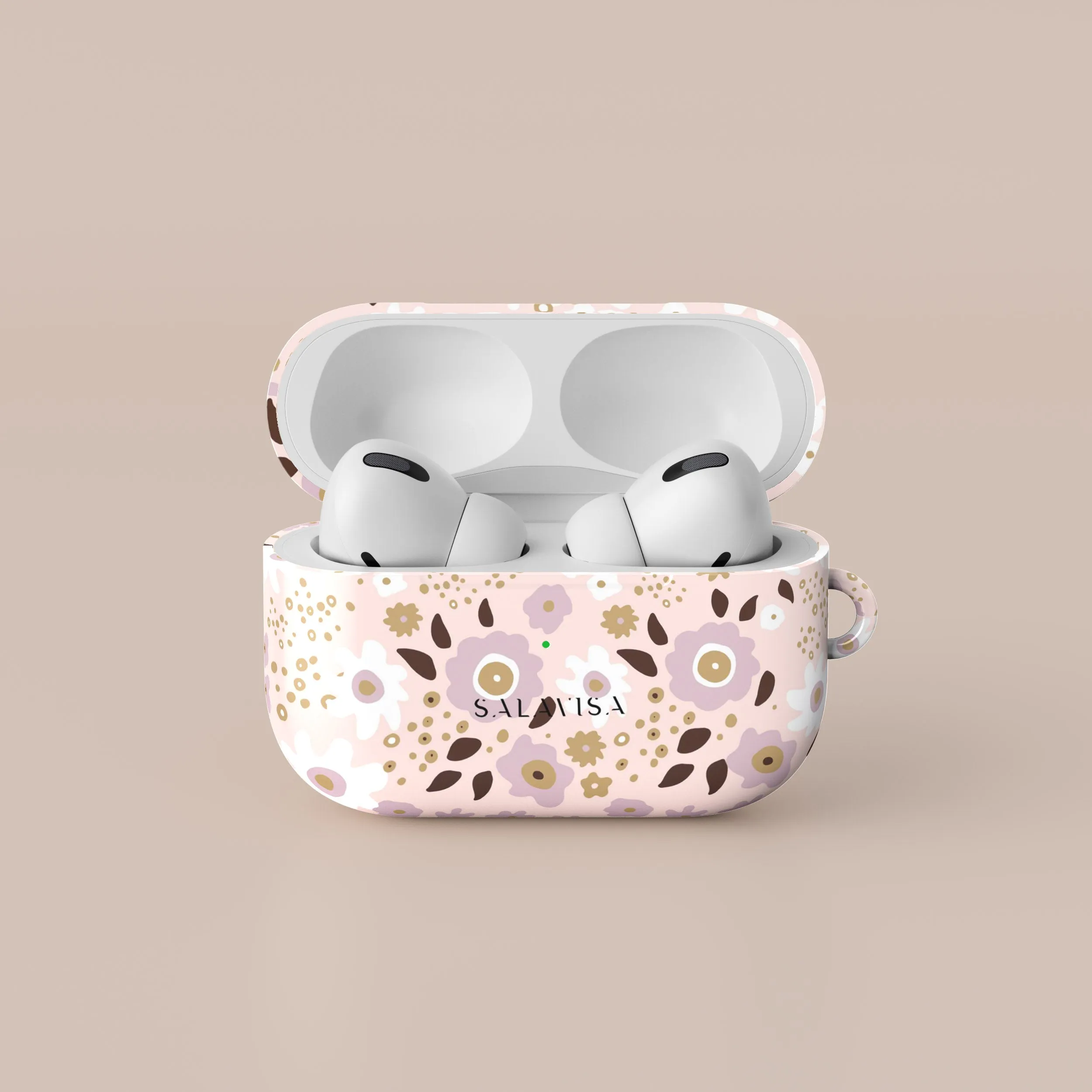 Pink Ditsy AirPods Case Soft Feel Texture