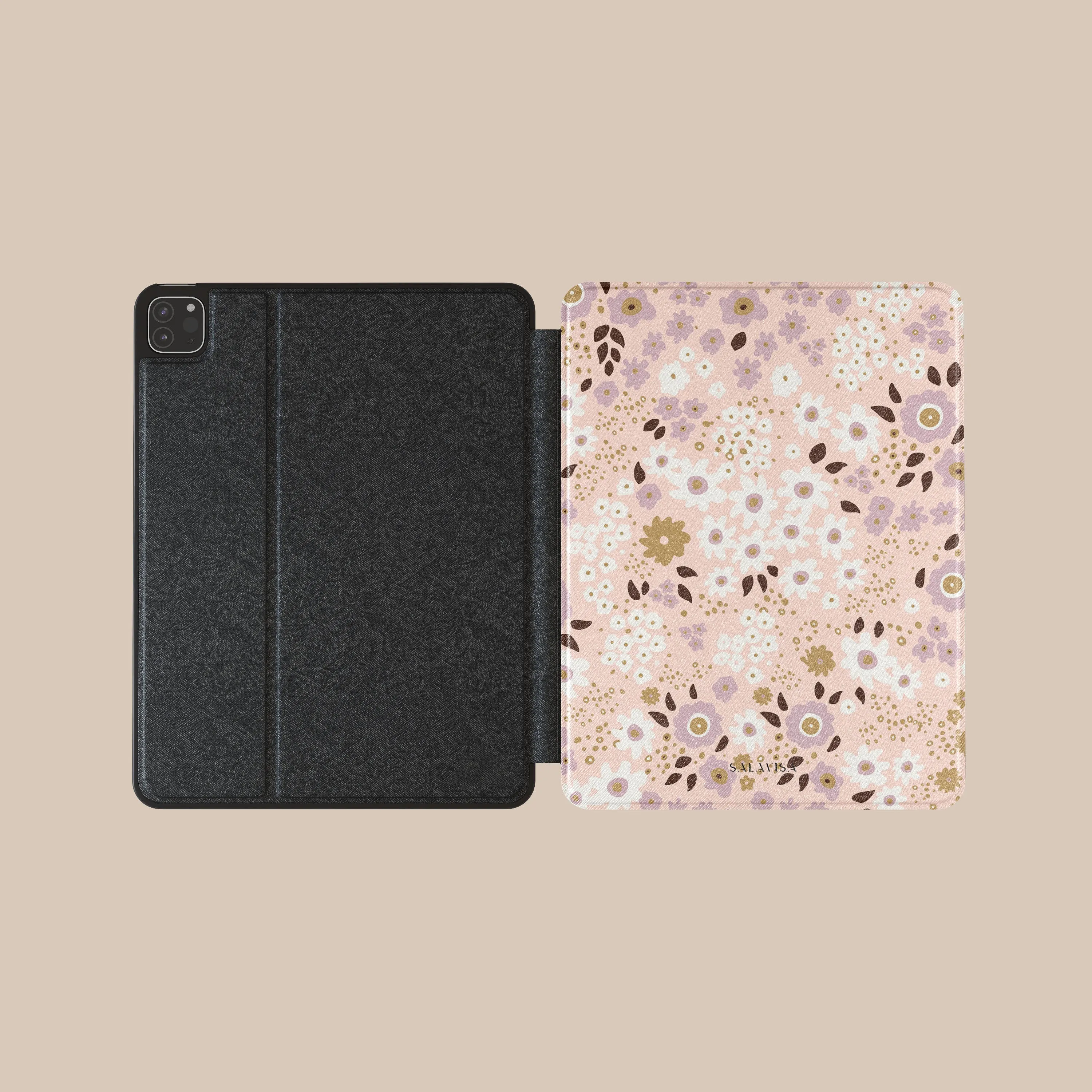 Pink Ditsy iPad Case travel organizer tablet case frosted tablet protector