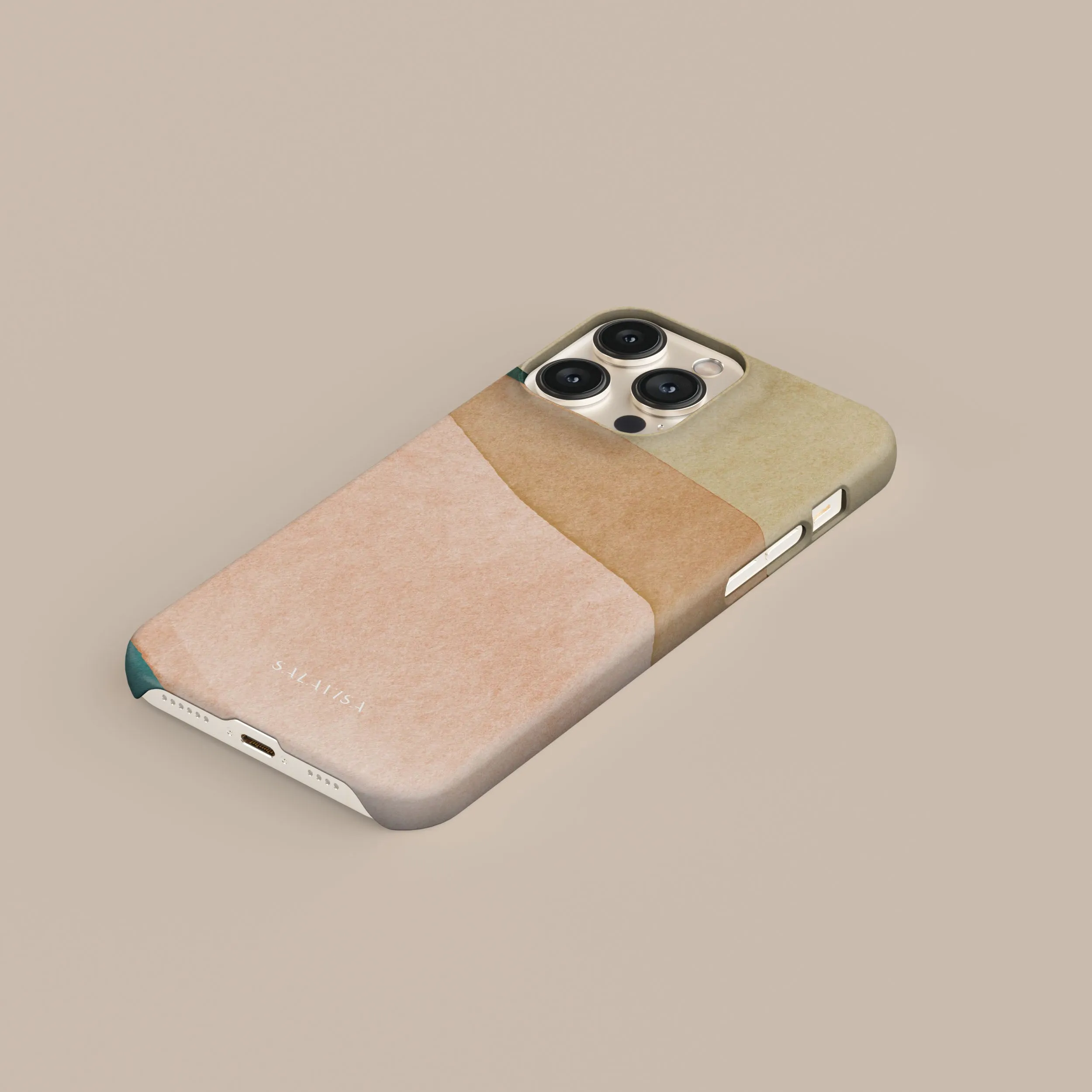 Smooth Pattern Minimal Edge Design Pink Tranquil Mist Phone Case