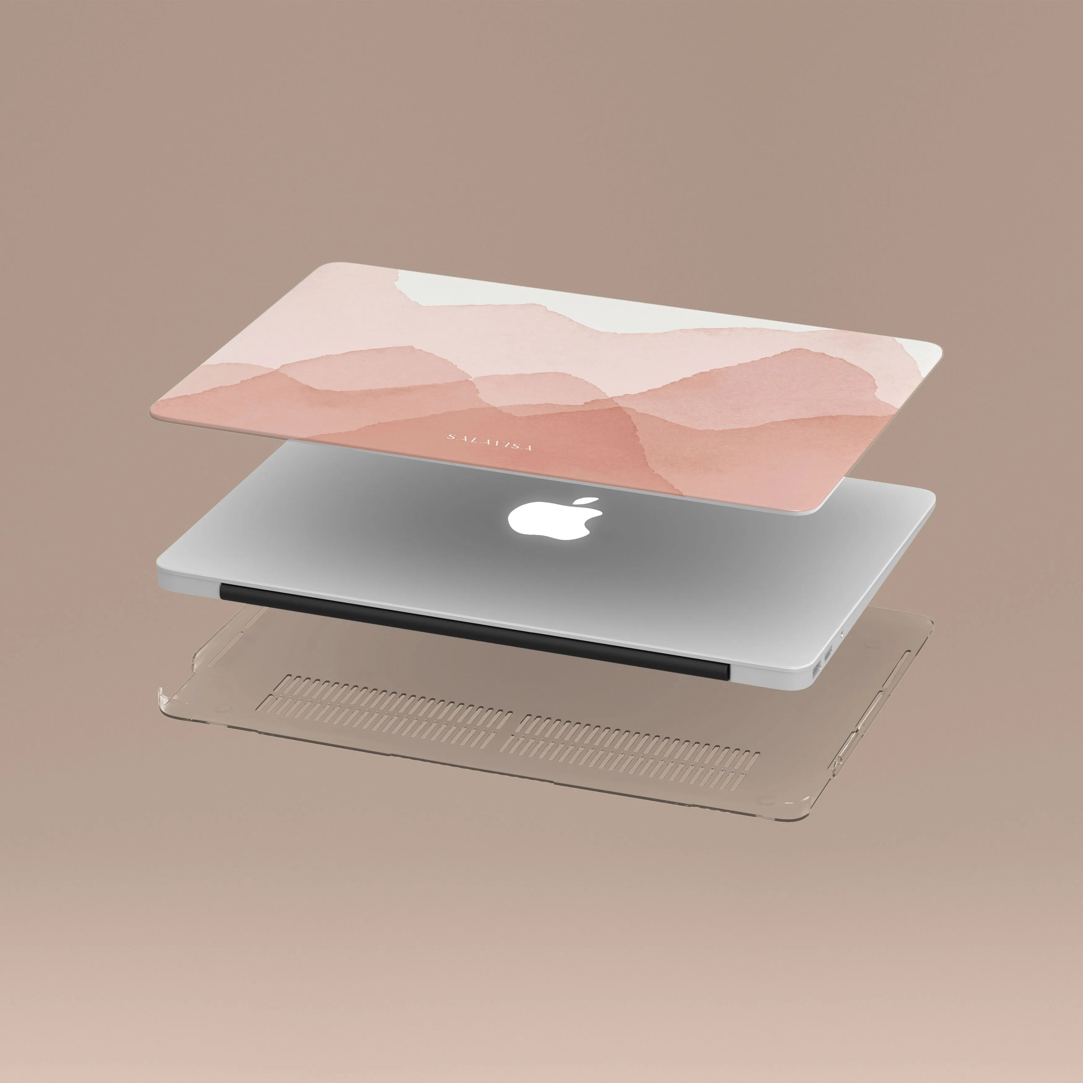 Pink Waves MacBook Case Gloss Surface Layer Smooth Coating