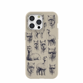 London Fog Spitting Llama iPhone 15 Pro Max Case Elegant Texture