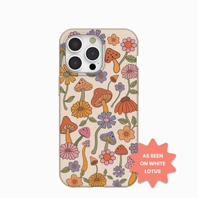 Seashell Shrooms and Blooms iPhone 15 Pro Max Case Smooth Layer Enhanced Durability