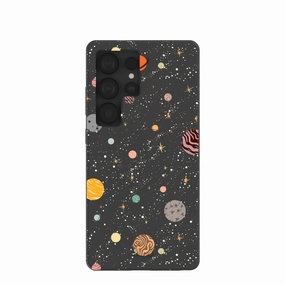 Black Galactic Glow Samsung Galaxy S25 Ultra Case Slim Profiled