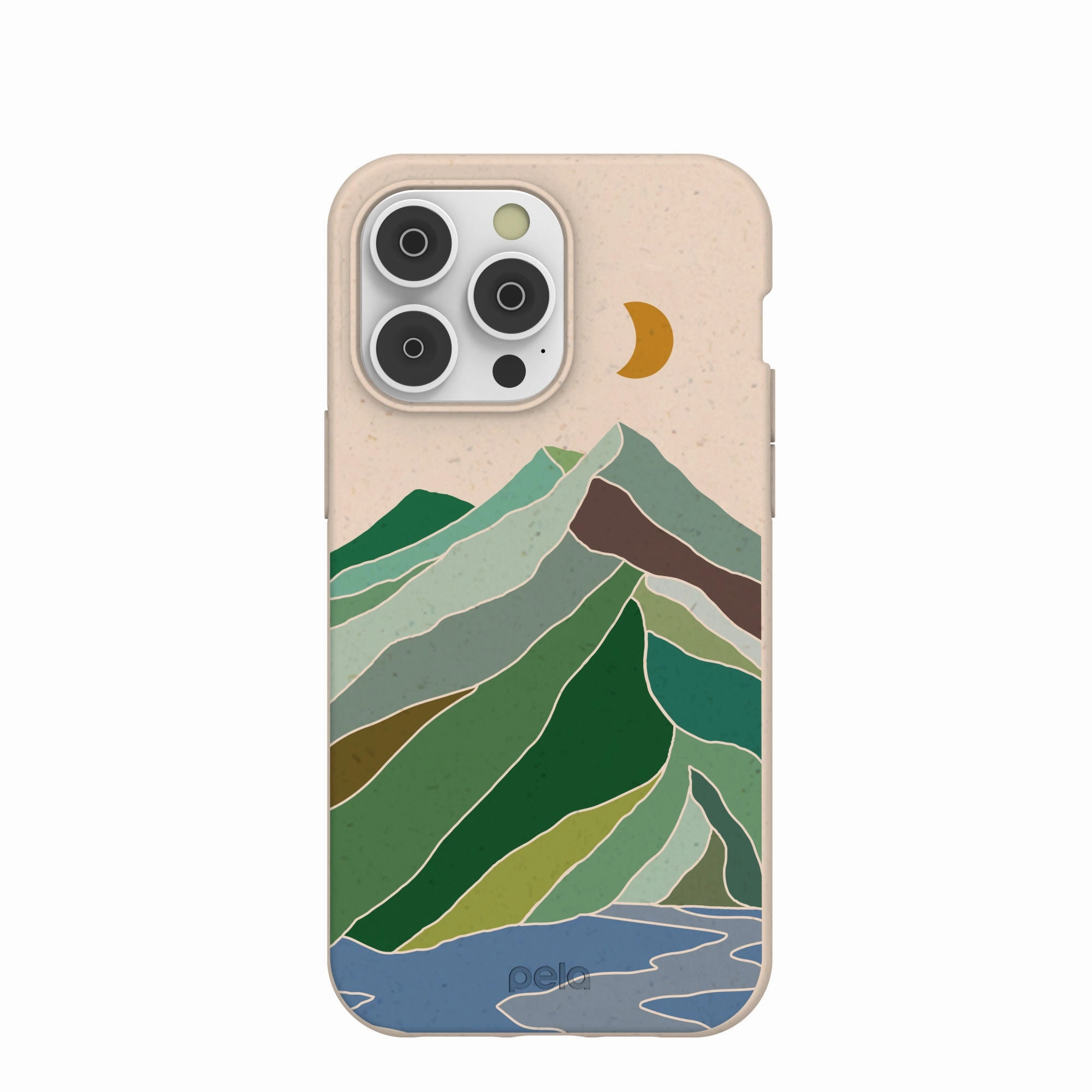 Seashell Mountain Sketch iPhone 14 Pro Max Case Ergonomic grip