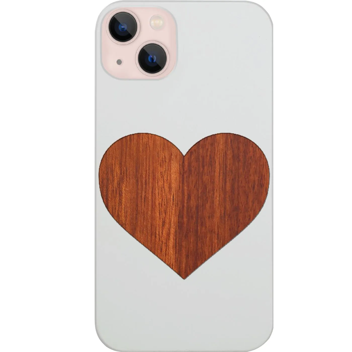 Lightweight texture Soft Grip Heart - Engraved Phone Case