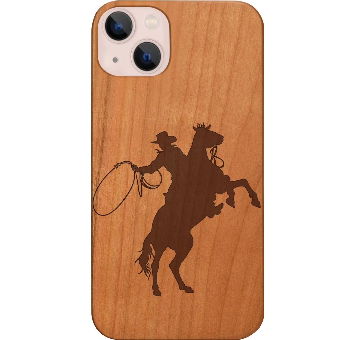 clean design Cowboy Lasso - Engraved Phone Case