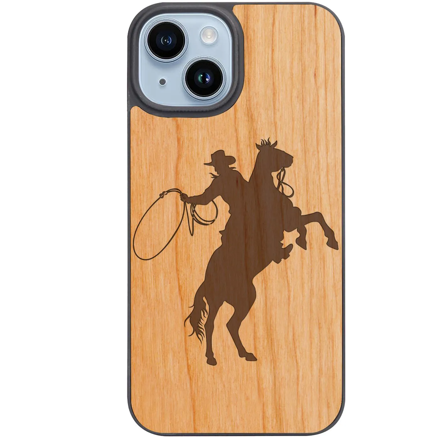 Cowboy Lasso - Engraved Phone Case Rugged Build Hybrid Shield
