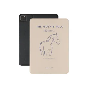 functional tablet cover Student Tablet Case Beige Golf & Polo iPad Case