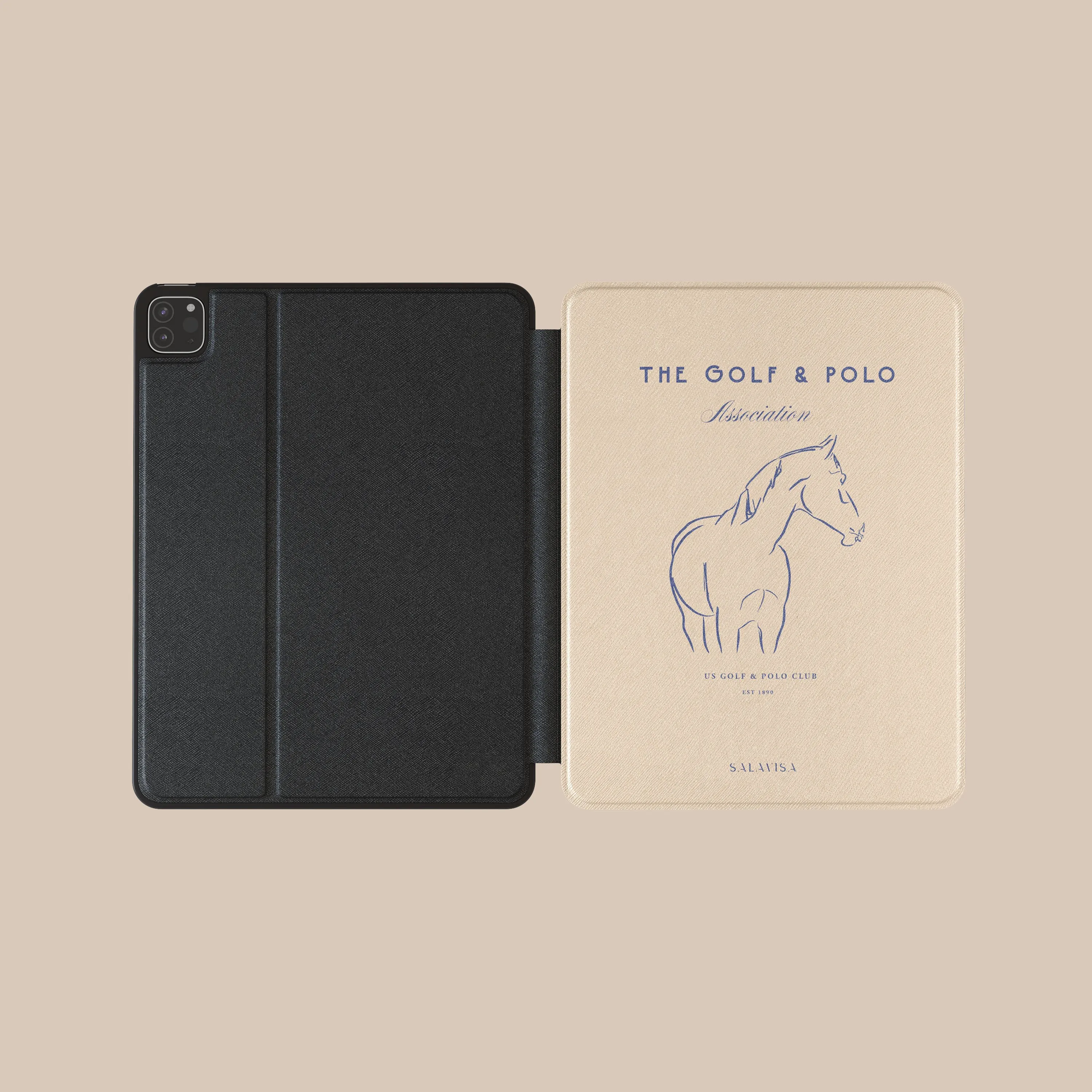 Beige Golf & Polo iPad Case Tablet Sleeve Travel Shield Minimalist Case