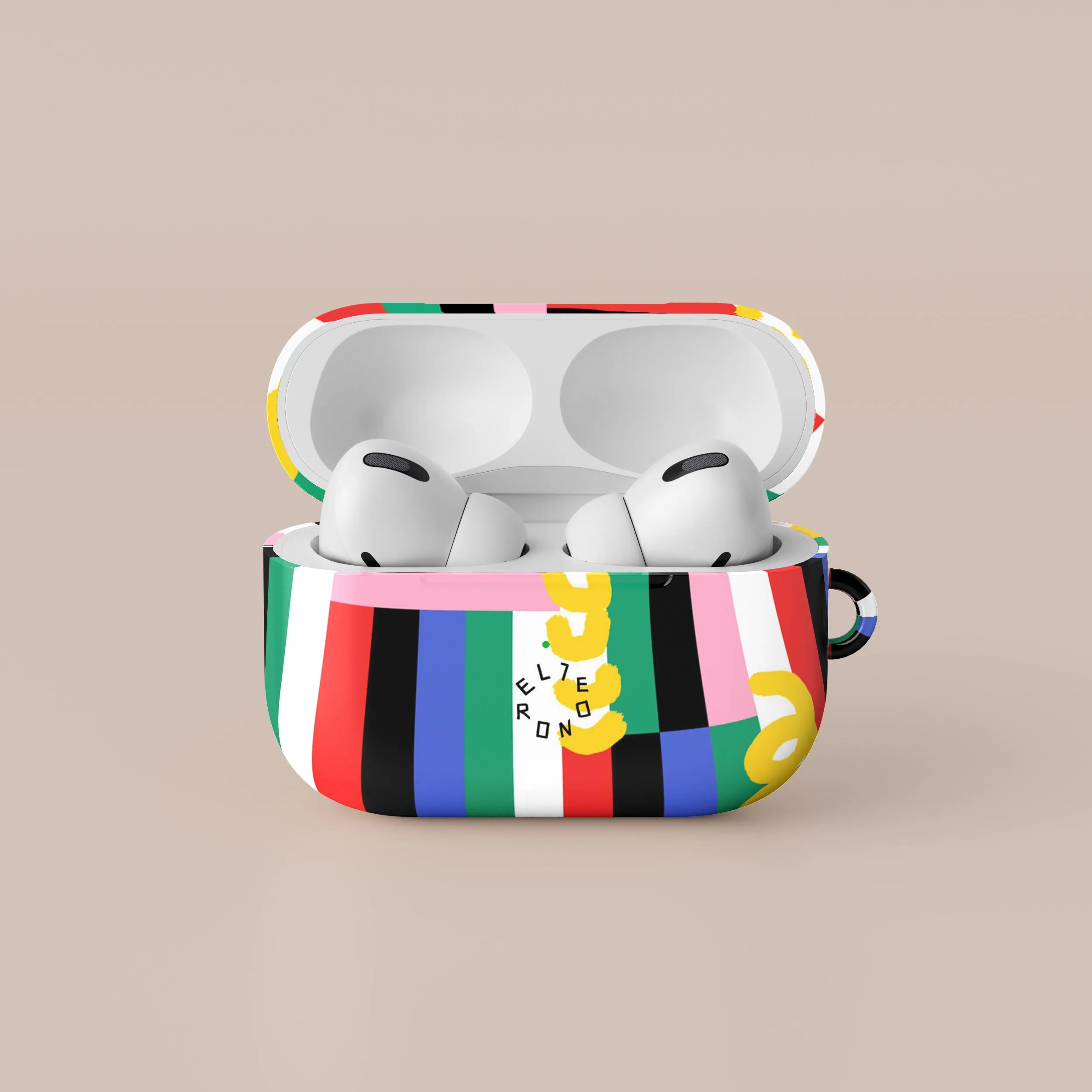 smooth touch airpods shell durable everyday airpods case Stripe Fusion AirPods Case