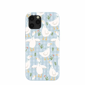 Powder Blue Blooming Quackers iPhone 12 Pro Max Case Hybrid Texture