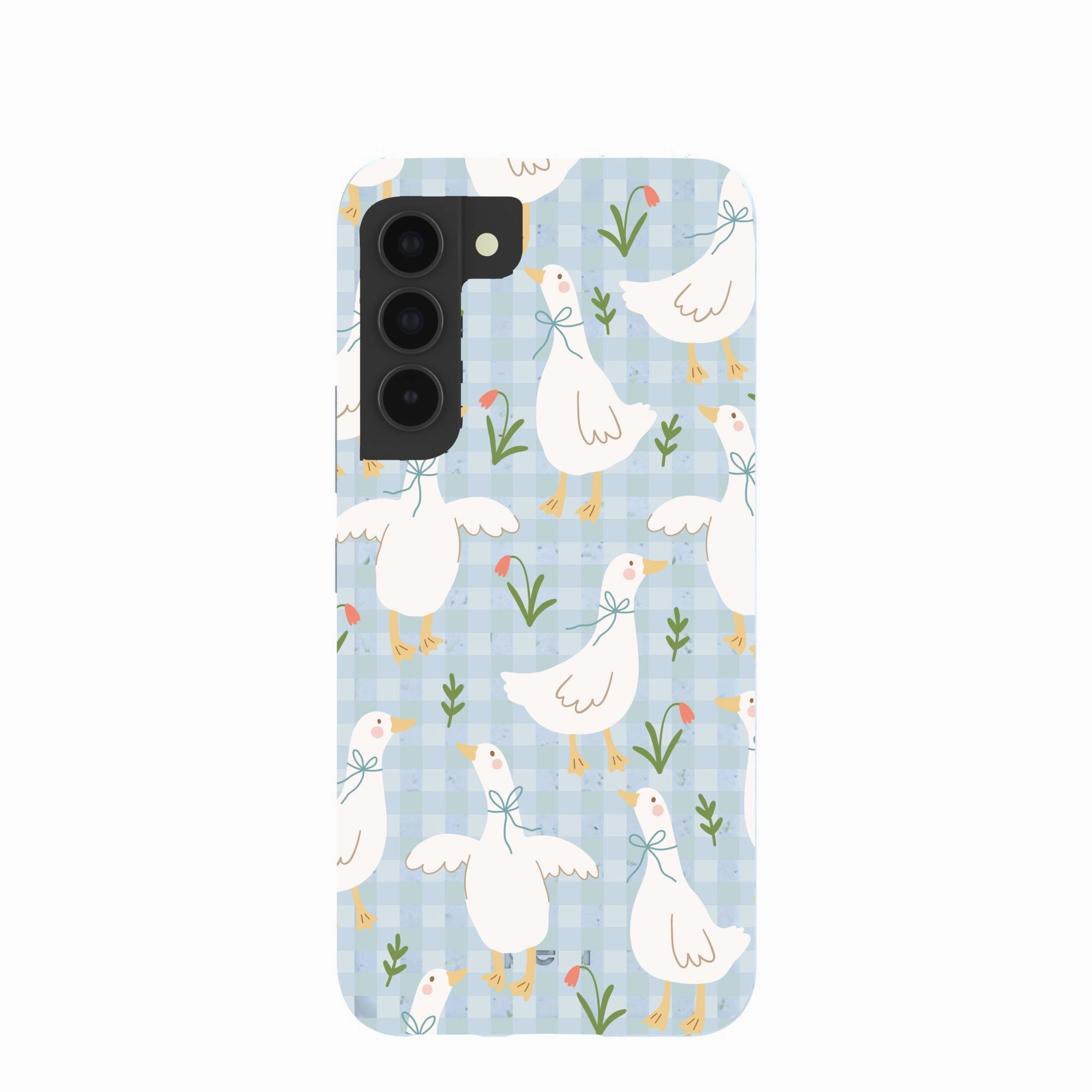 Printed Graphic Powder Blue Blooming Quackers Samsung Galaxy S22 Case