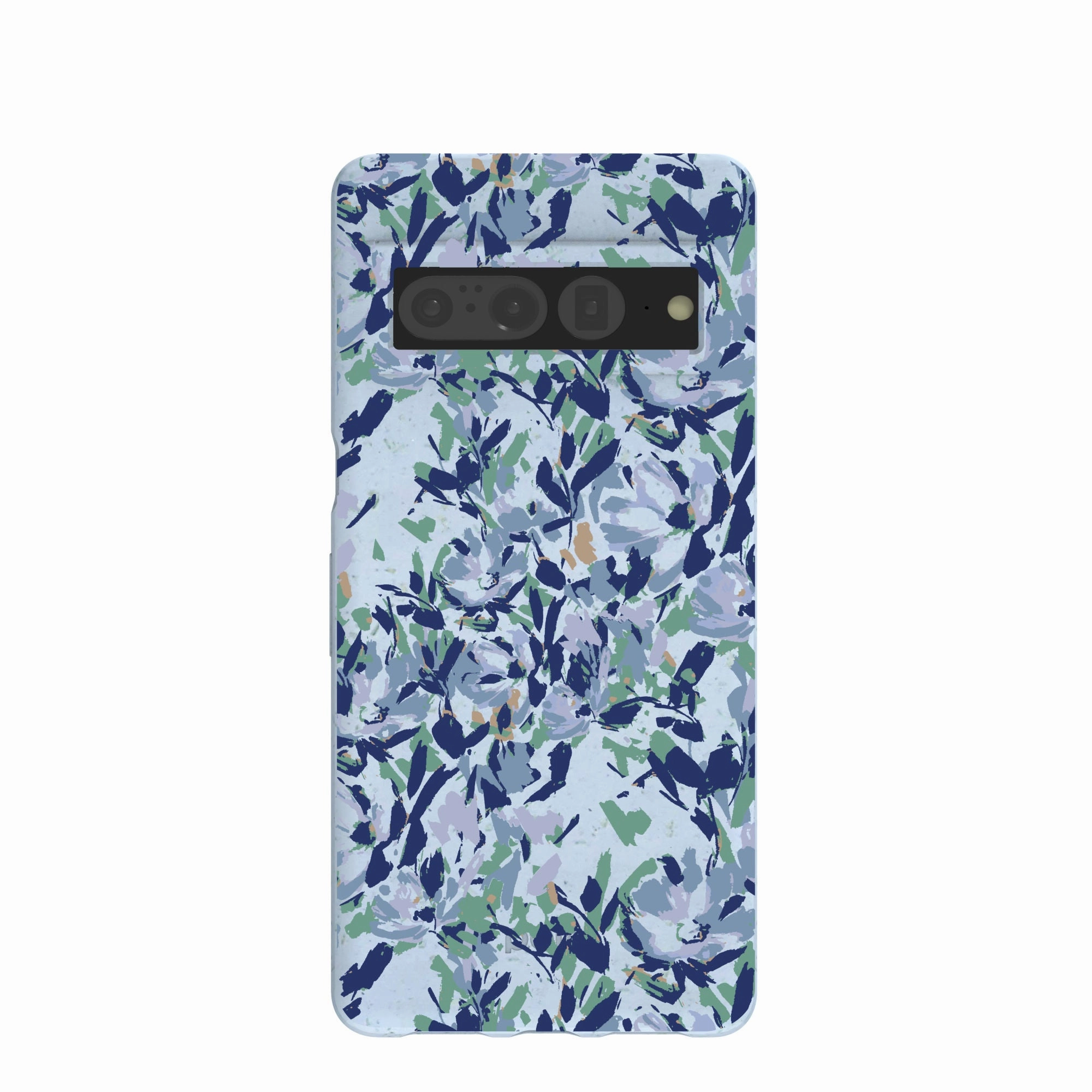 Powder Blue Blue Blooms Google Pixel 7 Pro Case Travel Essential Hard Plastic