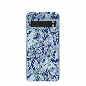 Elegant Style Protective Form Powder Blue Blue Blooms Google Pixel 8 Pro Case