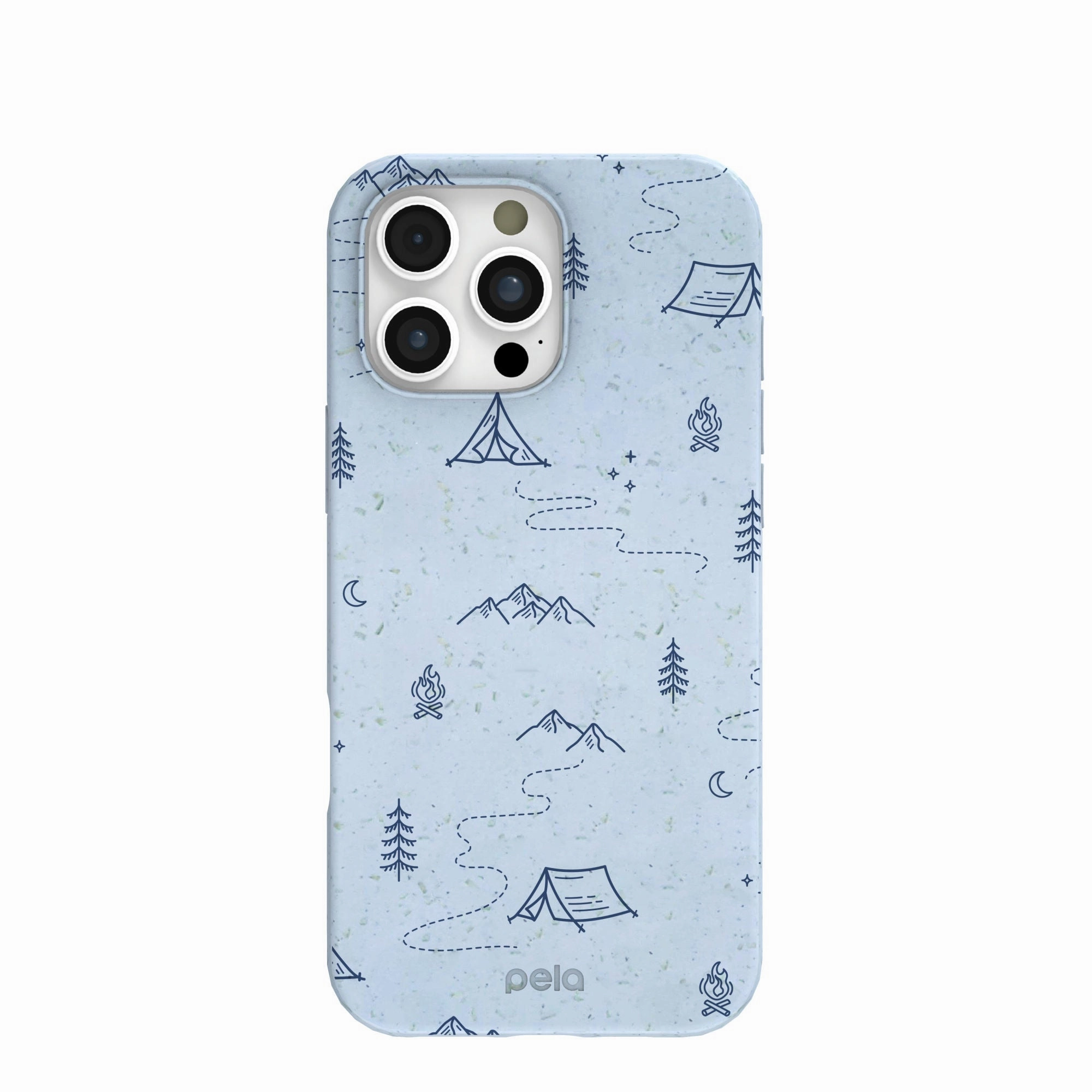 Universal Design Lightweight Build Powder Blue Camp Nights iPhone 16 Pro Max Case