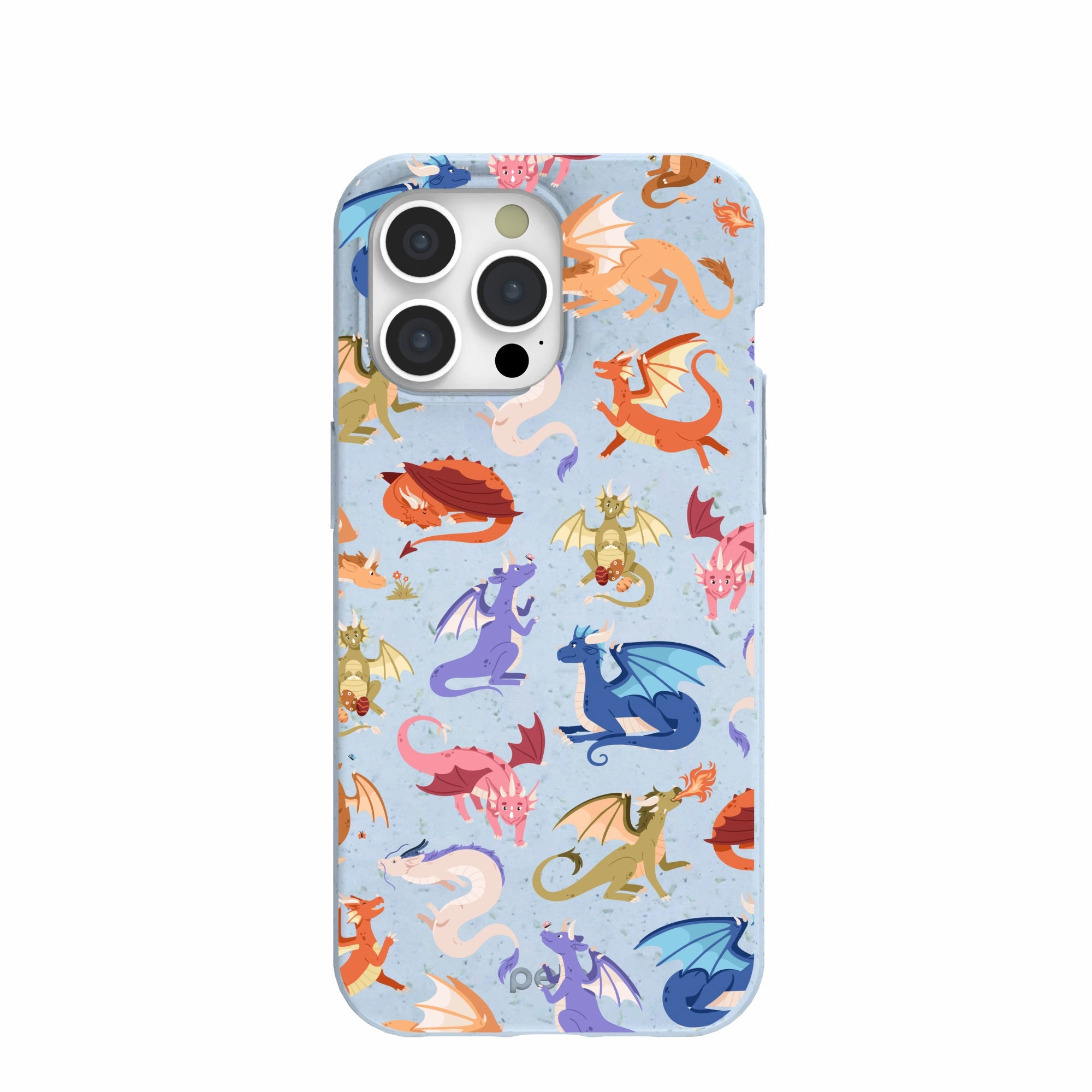 Powder Blue Dragon Cuties iPhone 15 Pro Max Case Protective Build