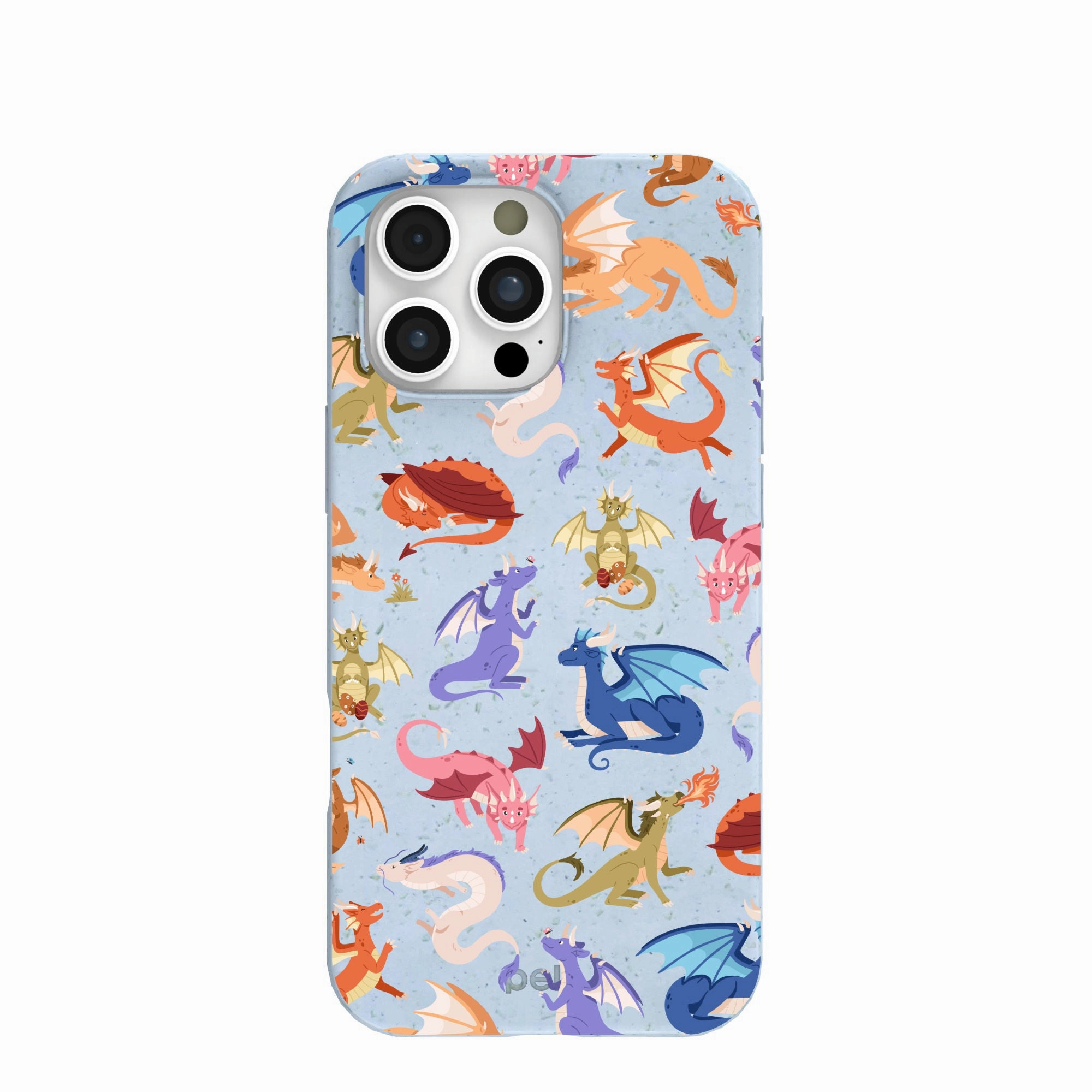 Modern Layer Powder Blue Dragon Cuties iPhone 16 Pro Max Case