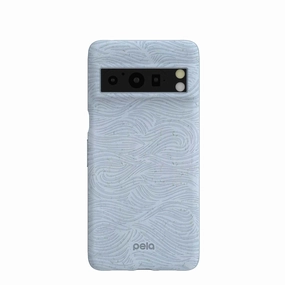 slim fit Powder Blue Ebb and Flow Google Pixel 8 Pro Case
