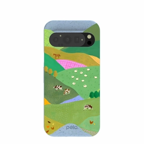 Powder Blue Farm Tales Google Pixel 9/9 Pro Case Student Friendly Fashion Detail