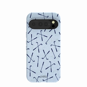 Powder Blue Golf Clubs Google Pixel 10/10 Pro Case Stylish Color Smooth Finish