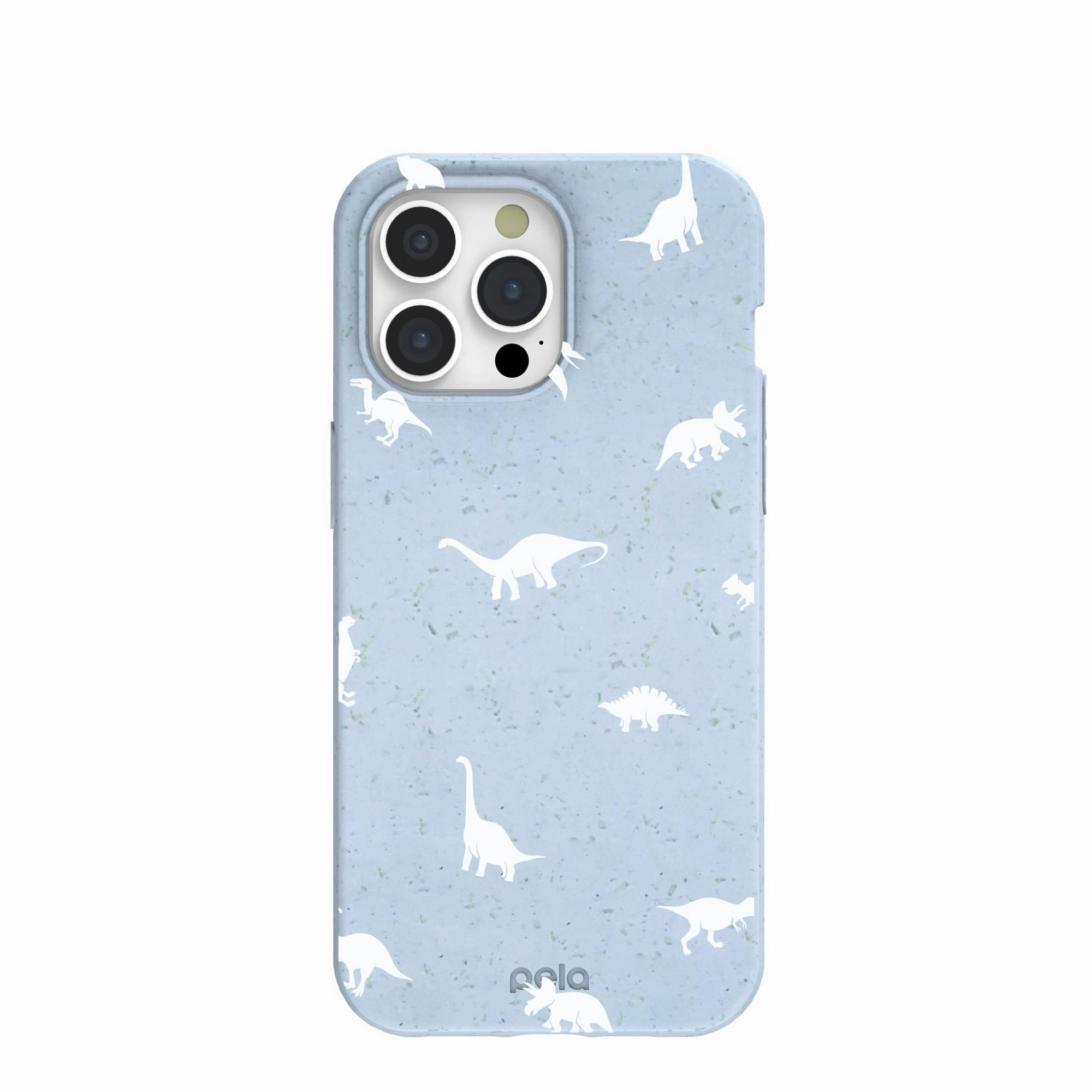 Powder Blue Lil Dinos iPhone 15 Pro Max Case Color Accent Durable Form
