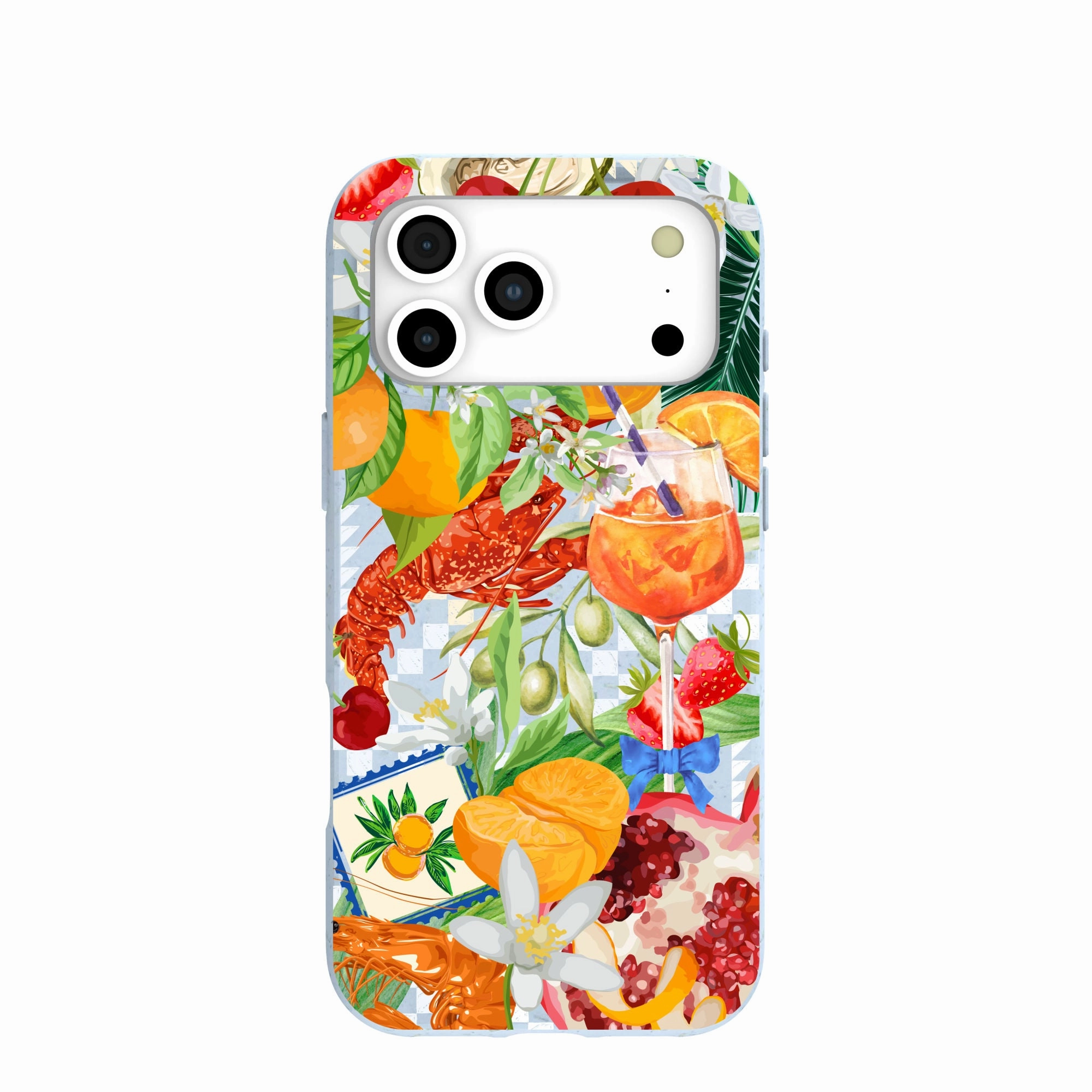 Matte Feel Texture Powder Blue Mediterranean Summers iPhone 17 Pro Max Case