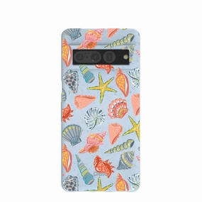 Luxury Detail Powder Blue Mermaid Finds Google Pixel 7 Pro Case