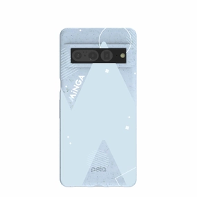 Powder Blue Minga Classic Google Pixel 7 Pro Case Protective Surface Trendy Texture Finish