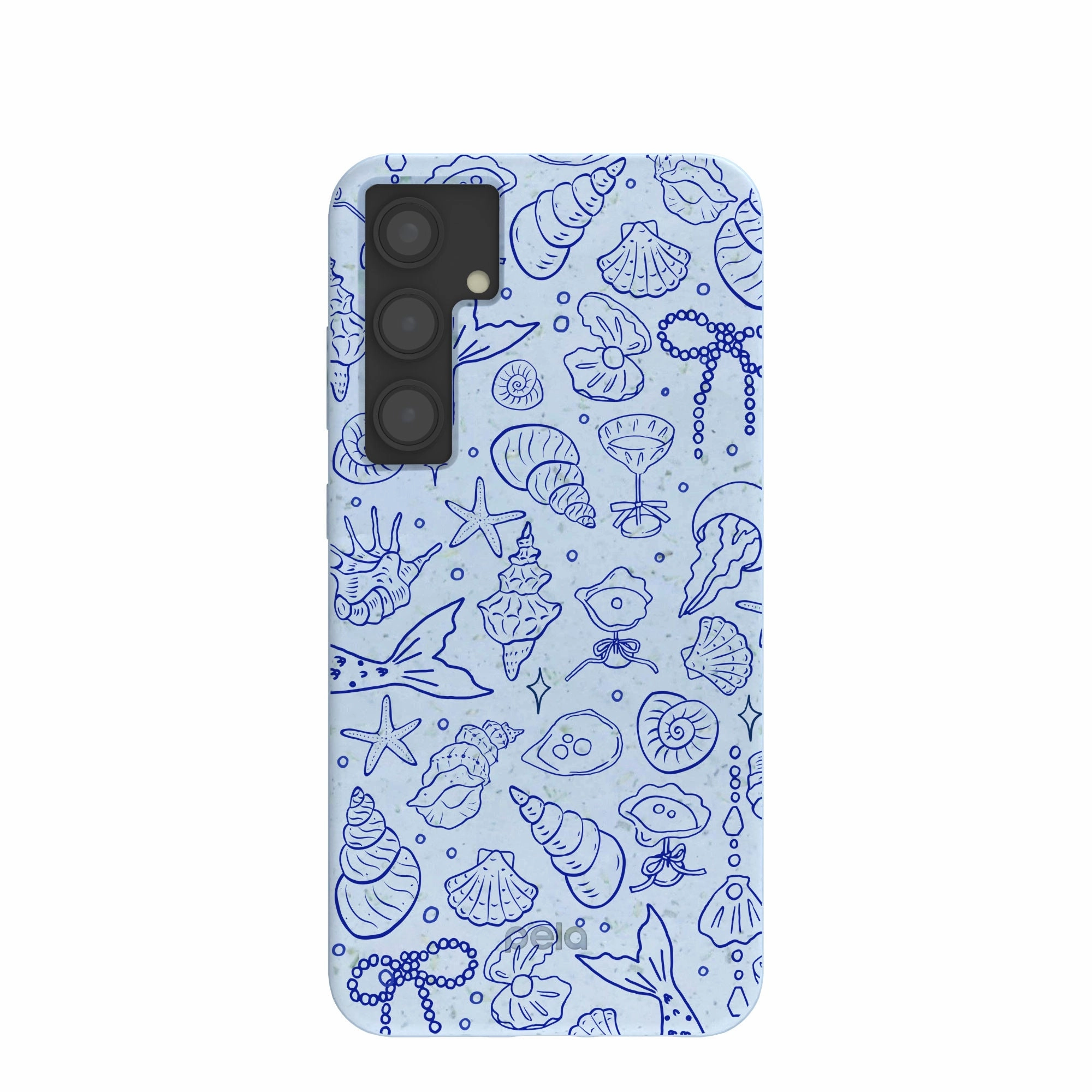 Sleek Appearance Powder Blue Ocean Charms Samsung Galaxy S24 (Plus) Case