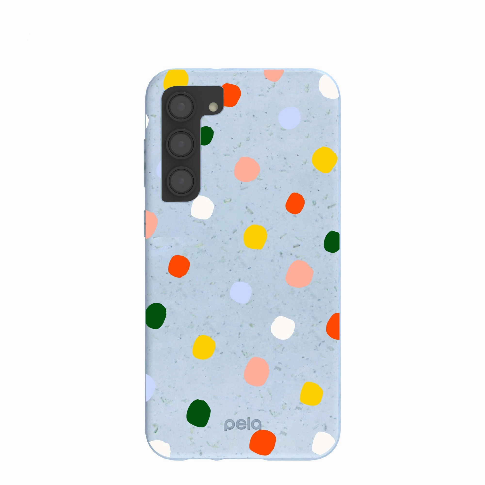 Protective Design Urban Style Powder Blue Rainbow Dots Samsung Galaxy S23 (Plus) Case