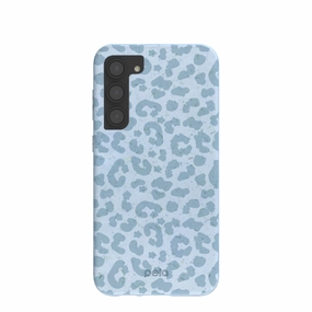 Powder Blue Sky Leopard Samsung Galaxy S23 (Plus) Case Easy Grip