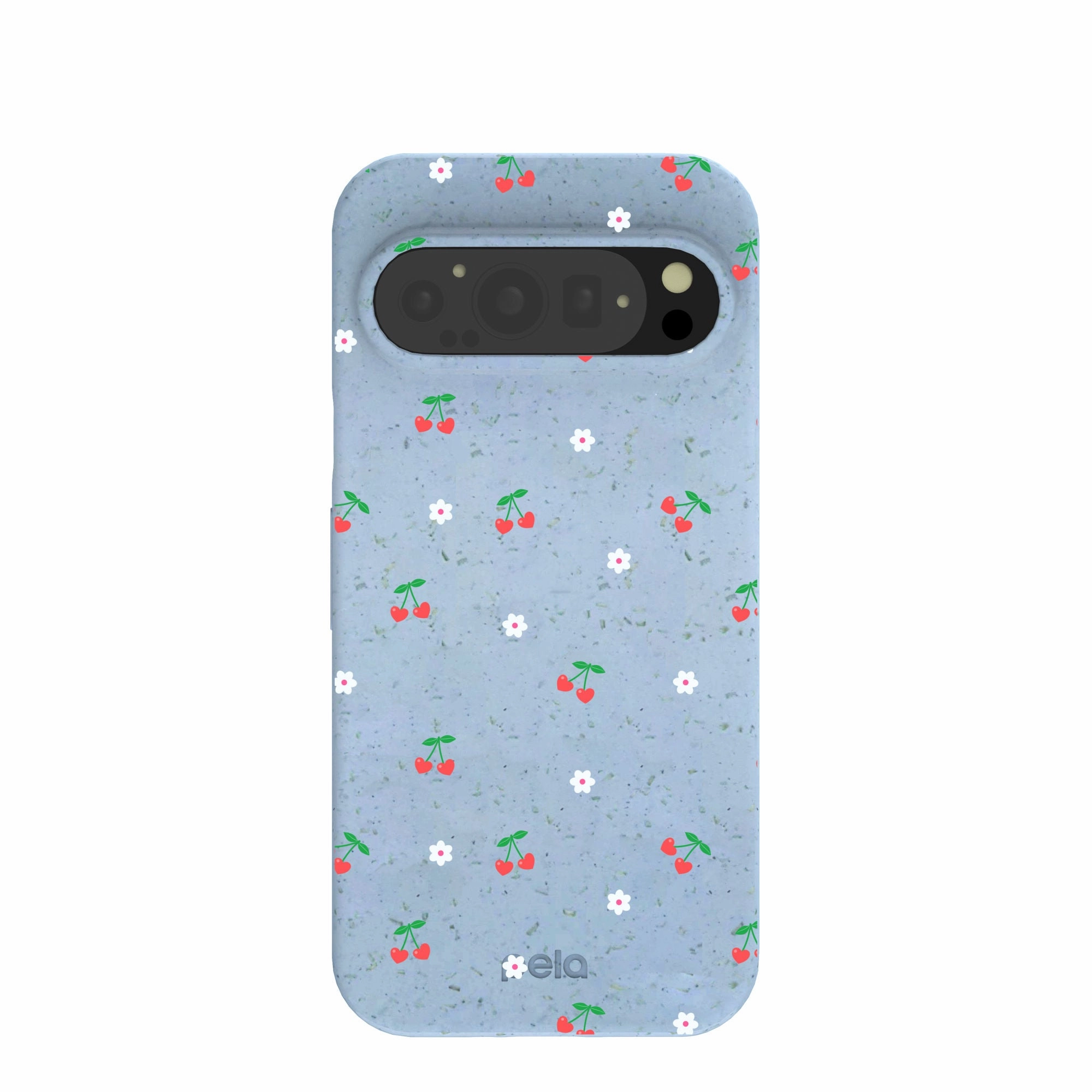 Light Protection Trendy Texture Powder Blue Sweet Cherries Google Pixel 9/9 Pro Case